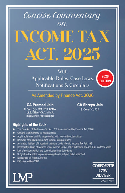 Concise Commentary On Income Tax Act, 2025