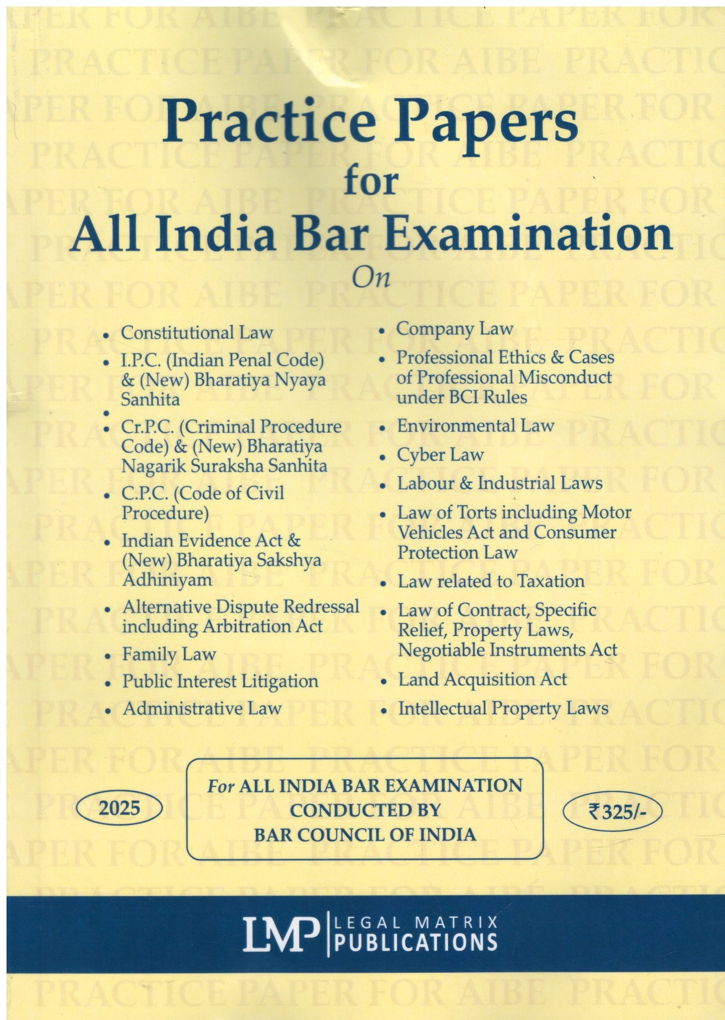 Practice Papers For All India Bar Examination Edition 2026