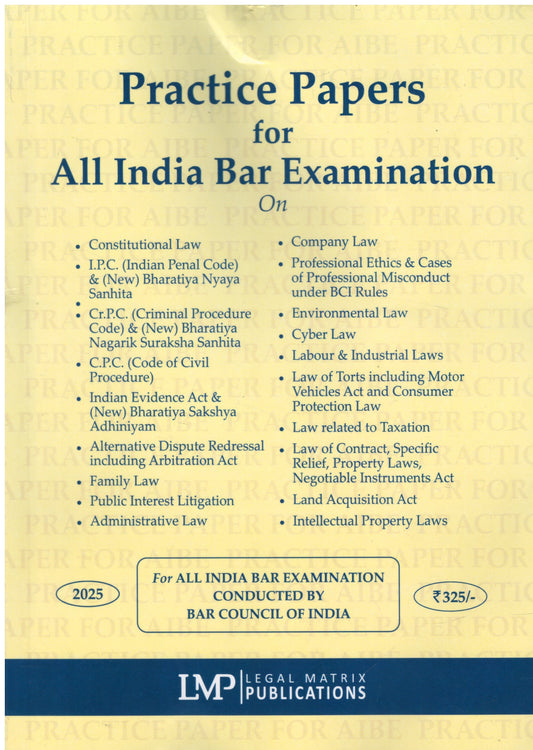 Practice Papers For All India Bar Examination Edition 2026