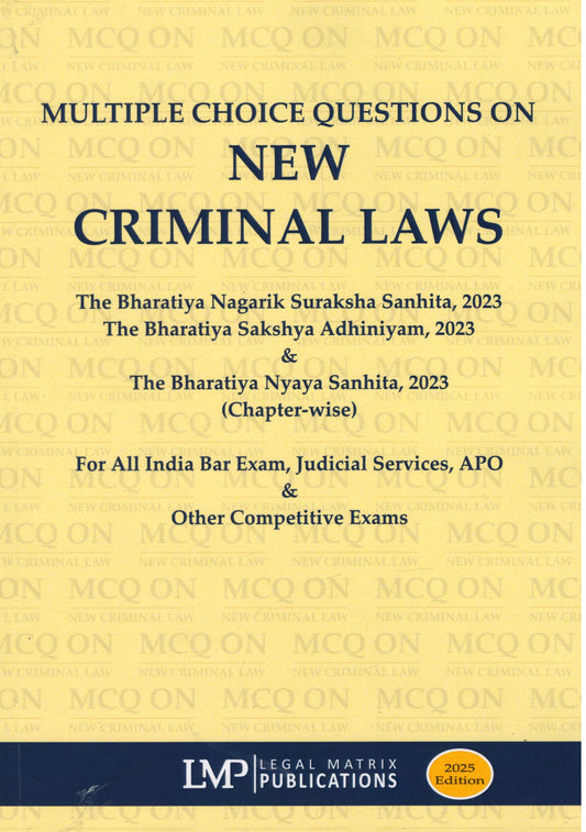 Multiple choice Questions on New Criminal Laws (BNSS,BNS,BSA) Edition 2026